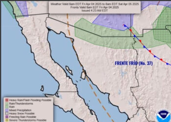 Nuevo frente frío podría dejar lluvias y probables nevadas en Sonora