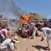 Realizan ritual de quema de máscaras en ramadas de la etnia Yaqui