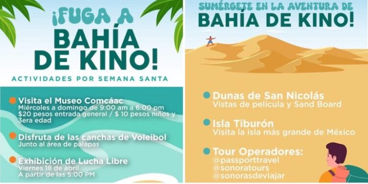 Hermosillo y Bahía de Kino te esperan esta Semana Santa con actividades culturales, recreativas y familiares