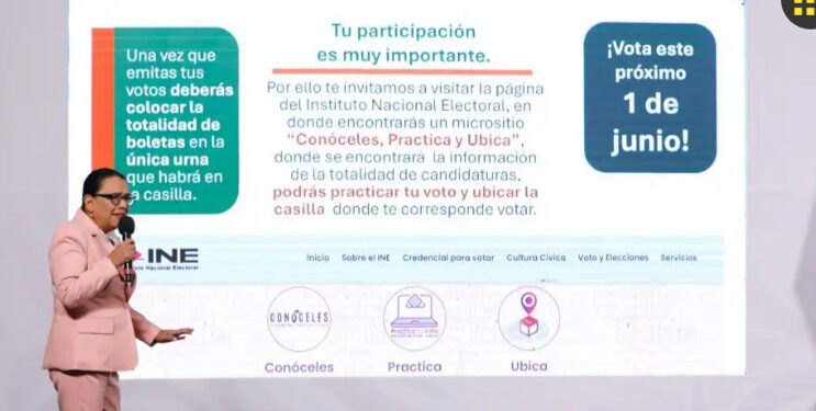 Rosa Icela Rodríguez llama a votar en la elección judicial del 1° de junio