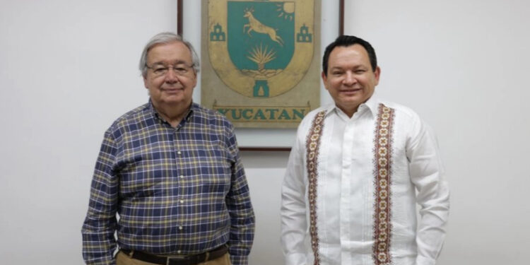 Se reúne gobernador de Yucatán con secretario general de la ONU