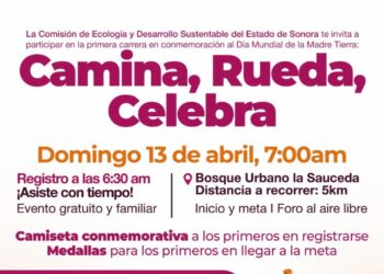 Invita Gobierno de Sonora a participar en la primera carrera “Camina, Rueda, Celebra”