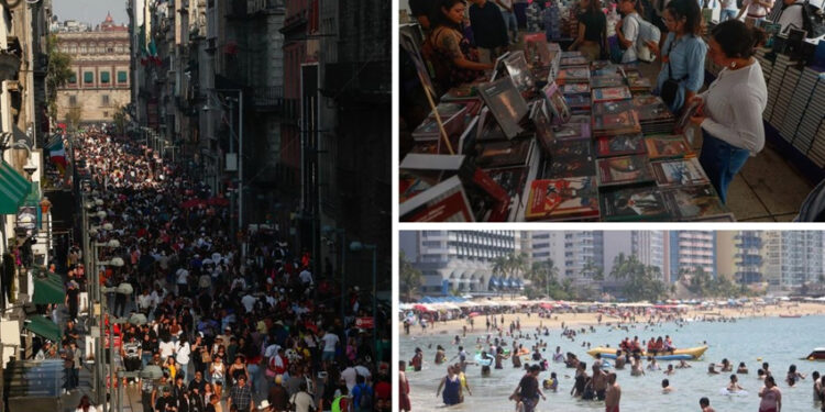 Vacacionistas abarrotan atractivos en CDMX y playas del país