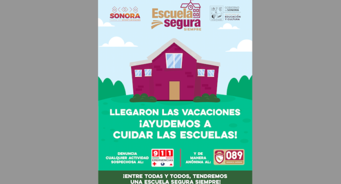 Llaman a cuidar y vigilar escuelas durante el período vacacional