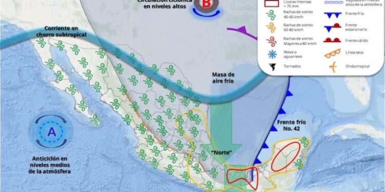 Para hoy cielos mayormente despejados sin probabilidad de lluvia