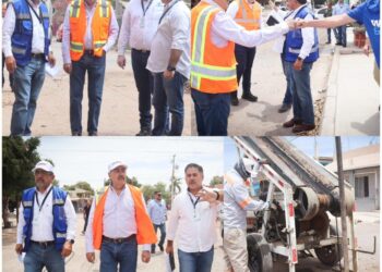 Supervisa Javier Lamarque trabajos de desazolve y reposición de brocales en la colonia libertad