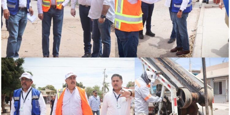 Supervisa Javier Lamarque trabajos de desazolve y reposición de brocales en la colonia libertad