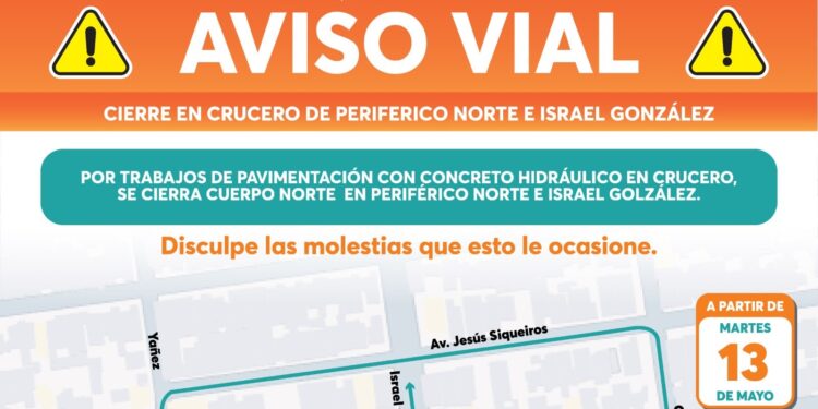 Iniciará Ayuntamiento de Hermosillo rehabilitación de crucero de Periférico Norte e Israel González