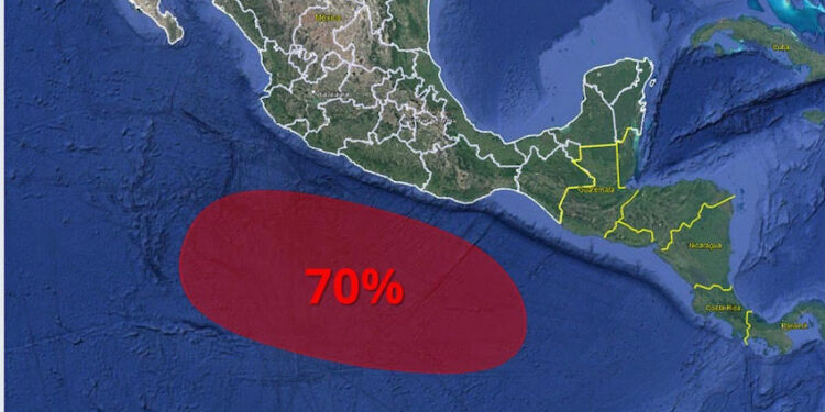 Se mantiene en vigilancia zona de baja presión en el Pacífico