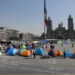 Arriban al Zócalo primeros grupos de maestros, instalan casas de campaña