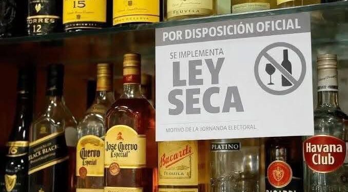 Se implementará ley seca durante jornada electoral