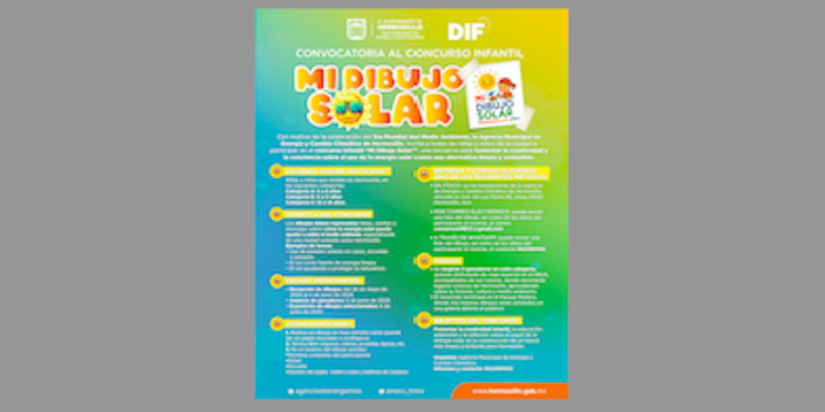 Lanza Gobierno de Hermosillo concurso infantil “Mi Dibujo Solar”