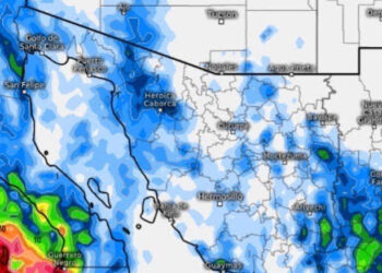 Alta probabilidad de lluvia sobre todo el estado de Sonora, hoy