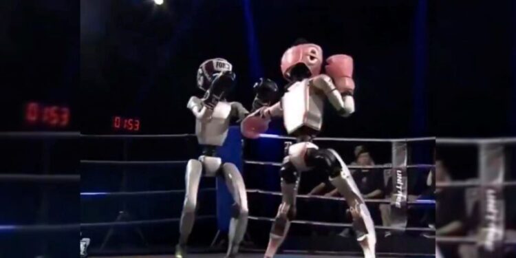 China estrena el primer campeonato de boxeo entre robots humanoides