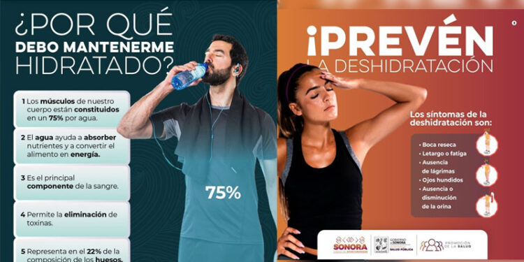 Gobierno de Sonora emite recomendaciones para prevenir deshidratación durante altas temperaturas