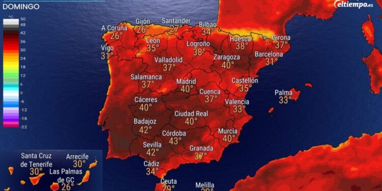 Fuerte ola de calor azota con altas temperaturas a España
