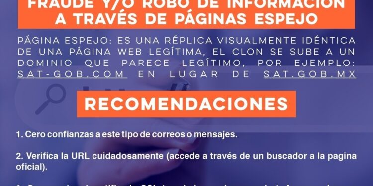 Alerta Gobierno de Sonora por páginas espejo para cometer fraude