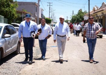 Realiza Javier Lamarque supervisión en diversas calles de Cajeme