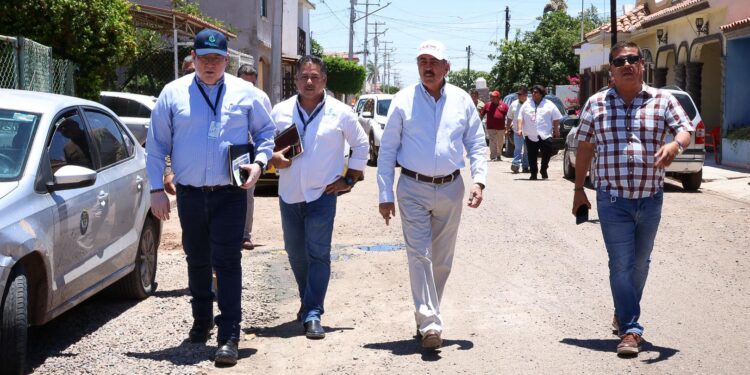 Realiza Javier Lamarque supervisión en diversas calles de Cajeme