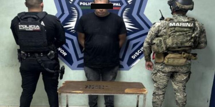 Detiene SSPM y MARINA a sujeto por presunto delito contra la salud en Cajeme