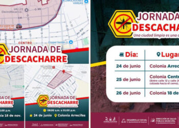 Tendrán colonias Arrecifes, Centro y 18 de noviembre Jornada de Descacharre