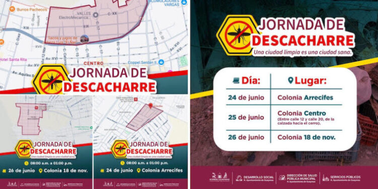 Tendrán colonias Arrecifes, Centro y 18 de noviembre Jornada de Descacharre