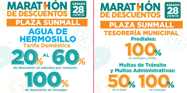 Invita Tesorería Municipal al Maratón de Descuentos este sábado 28