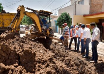 El presidente de Cajeme Javier Lamarque supervisa obras de OOMAPASC