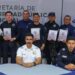 Entrega academia de policía municipal constancias sobre curso de manejo en motopatrullas a agentes de manzanillo colima
