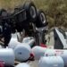 Tractocamión vuelca en carretera entre Sonoyta y San Luis Río Colorado