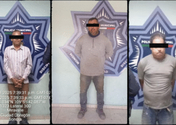 Captura  UMAV a tres hombres por violencia familiar en Cajeme