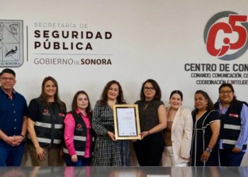 Gobierno de Sonora obtiene certificación por promover espacios libres de violencia en el C5I