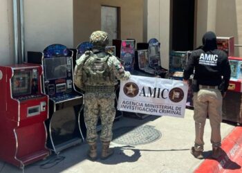 Asegura AMIC y DEFENSA máquinas tragamonedas en Ciudad Obregón