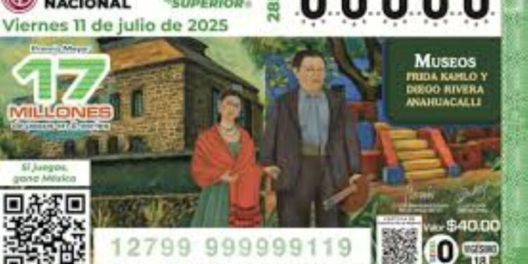 Lanzan sorteo de la Lotería Nacional en honor a Frida Kahlo y Diego Rivera