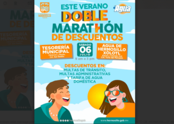 En verano continúan promociones de Tesorería Municipal y Agua de Hermosillo con Doble Maratón de Descuentos