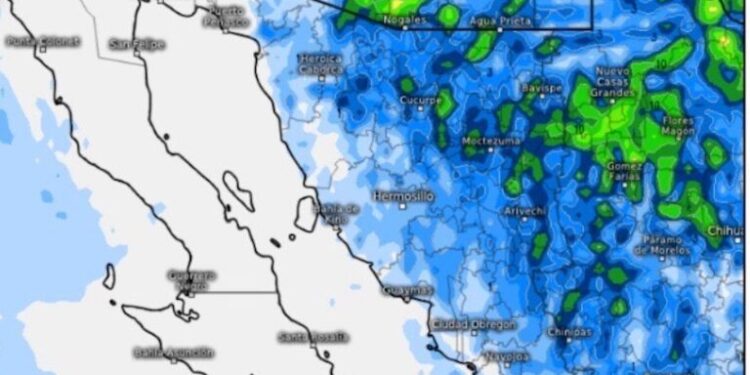 Condiciones muy favorables para la probabilidad de fuertes lluvias fuertes