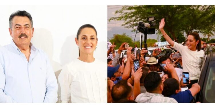 Recibe Javier Lamarque en Cajeme a la presidenta de México Claudia Sheinbaum y al Gobernador Alfonso Durazo