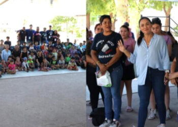 Disfrutan del parque infantil Ostimuri niñas y niños de Esperanza