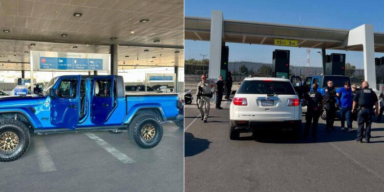 Detienen a dos menores cruzando vehículos robad0s en Calexico