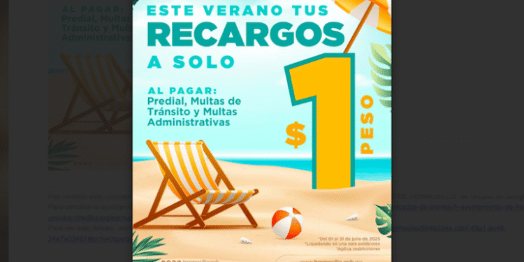 Invita Tesorería Municipal a aprovechar la promoción de pago de recargos a un peso hasta el 31 de julio