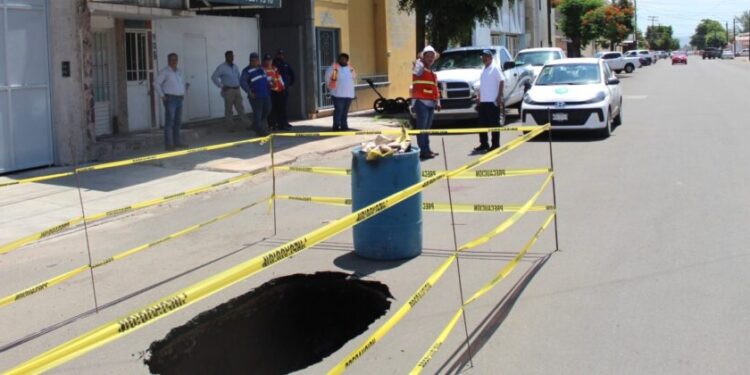 Realiza OOMAPASC reparaciones en hundimientos tras lluvias de esta semana