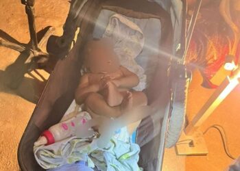 RESCATAN A BEBE DE 7 MESES ABANDONADO EN UN PATIO DE UNA VIVIENDA EN HERMOSILLO
