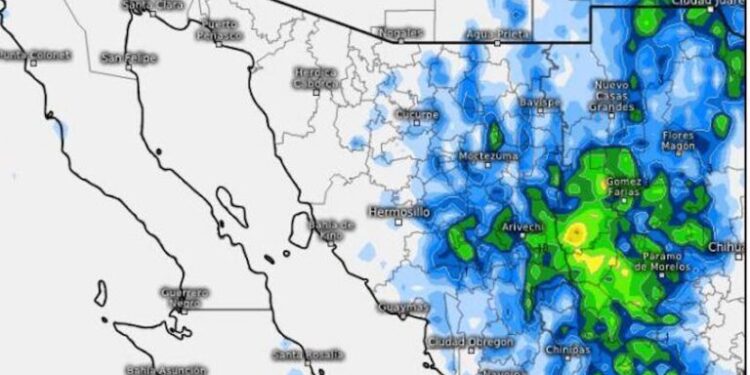 Lluvias fuertes, con acumulados de 50 a 75mm, se esperan hoy