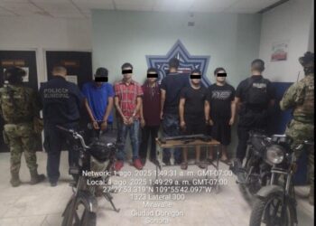 Asegura  SSPM armas de fuego y captura a seis sujetos en la colonia libertad