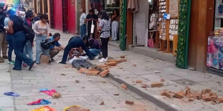 Sismo provoca daños materiales en Oaxaca