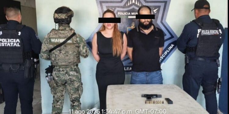 En operativo conjunto detienen a dos por portación de arma de fuego y a uno por portación de arma prohibida