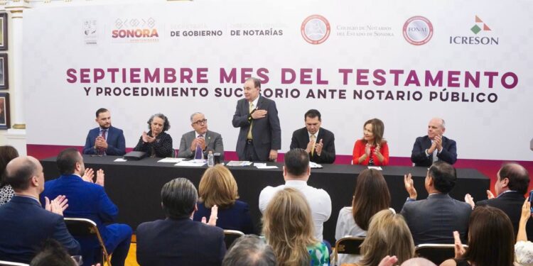 Gobernador Durazo arranca Mes del Testamento con beneficios y descuentos para personal de seguridad, salud y familias