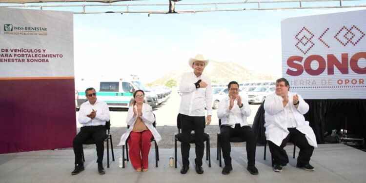 Gobernador Durazo fortalece atención médica en todo el estado con entrega de 231 vehículos y ambulancias de IMSS-Bienestar