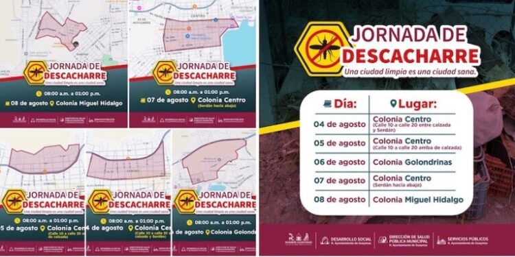 Jornada de Descacharre del 04 al 08 de agosto