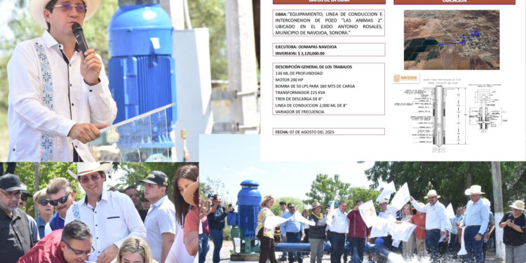 Elías Retes inaugura pozo “Las Ánimas 2”; beneficiará a 17 mil usuarios de colonias del suroriente
